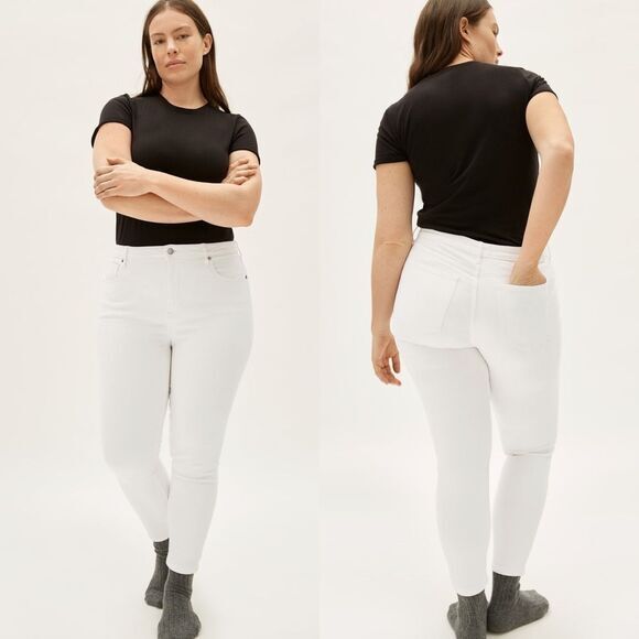 Everlane Curvy High Rise Skinny Jean 28 Regular White - Picture 1 of 8